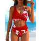 🌺👙 Bikiniset med hög midja och blommönster – Framhäver figuren och ger en slankande effekt, en mjuk semesterlook✨✅