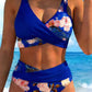🌺👙 Bikiniset med hög midja och blommönster – Framhäver figuren och ger en slankande effekt, en mjuk semesterlook✨✅