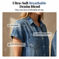 👖🌸 Avslappnad denimromper med knappar och fickor