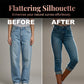 👖🌸 Stretch caprijeans med hög midja