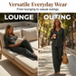 👗🌸 Avslappnat loungeset med volangärmar och vida ben
