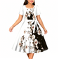 👗🌸 Elegant A-linje blommig polyesterklänning