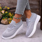 👟🌬️ Andningsbara slip-on mesh promenadskor