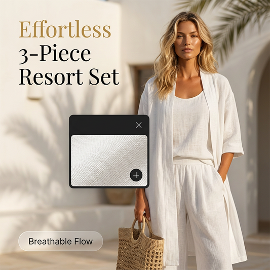 🔥 50% RABATT 👗 3-delat sommarset för kvinnor ✨ Lätt, elegant & perfekt för varma sommardagar ☀️