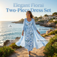 👗👗Elegant tvådelat klädset med blommönster för damer✨
