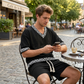 👕☀️2-delat set med casual-tröja och shorts för män – bekvämlighet och stil utan ansträngning 🔥