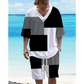 👕☀️2-delat set med casual-tröja och shorts för män – bekvämlighet och stil utan ansträngning 🔥