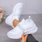 Casual-sneakers i ventilerande mesh för damer