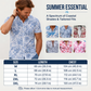 Set med skjorta och shorts med tropiskt blommönster för män