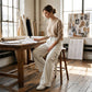 Korta cargobyxor med vida ben för damer