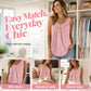 👚🌸 Mångsidig tank top med mjukt fall och tryck