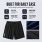 Herrset med snabbtorkande t-shirt och shorts