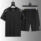 Herrset med snabbtorkande t-shirt och shorts