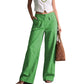 Lösa byxor i bomull och linne för män
