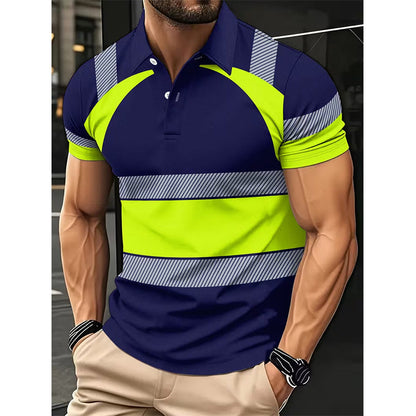 👕 50% RABATT NU! 🚧 Reflekterande Kortärmad Skjorta för Män – Hög Synlighet & Andningsbar – Perfekt för Bygg, Utomhusarbete & Kvällspromenader 🌟