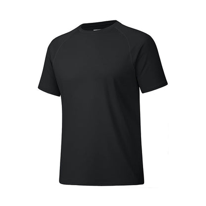 T-shirt för män med rund hals och raglanärmar