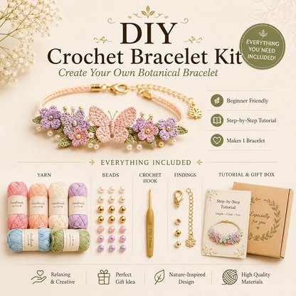 🧶Naturinspirerat DIY-virkat armbandskit 🧘 minska stressen samtidigt som du skapar bärbar konst med egna händer
