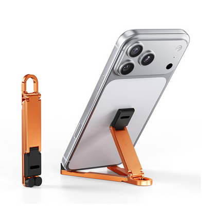 Mini-telefonstativ i aluminium, nyckelring, hopfällbar skrivbordsställning