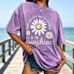 Unisex-T-shirt i lös passform med vintage-tvättat daisy-mönster
