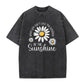 Unisex-T-shirt i lös passform med vintage-tvättat daisy-mönster