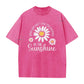 Unisex-T-shirt i lös passform med vintage-tvättat daisy-mönster