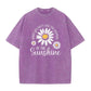 Unisex-T-shirt i lös passform med vintage-tvättat daisy-mönster