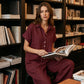 Löst sittande kortärmad jumpsuit med knappar för damer
