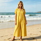 Jumpsuit för män i ledig stil med korta ärmar och vida ben