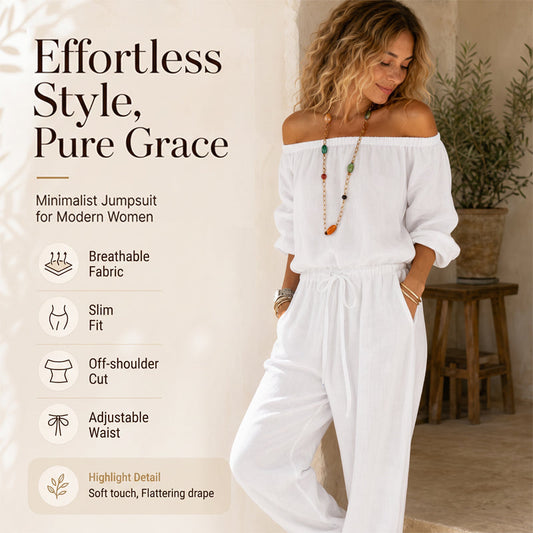 Dam axelbar jumpsuit