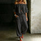 Dam axelbar jumpsuit