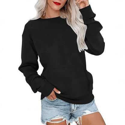 👚 50 % RABATT NU! ☁️ Oversized-tröja med rund hals för dam – mysig, rymlig & perfekt för avslappnade dagar ✨