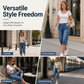 Capri-jeans för damer med raka ben