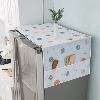 🧺 50% RABATT NU! Dammskydd för kylskåp – med flera fickor, lätt att rengöra & stilren design – perfekt för kök, tvättstuga och vitvaror 🏠✨