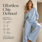 Women's Elegant One-Shoulder Top & Wide-Leg Pants Set