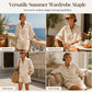 Minimalistiskt set med topp och shorts för damer