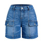 ⌛Tidsbegränsat erbjudande – Casual stretchjeansshorts för damer