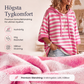 Kvinnors avslappnade randig huvtröja i pikémodell