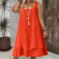 Kvinnors ärmlös dubbellagersklänning