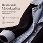Damens elegant ribbstickad kappa med jeansdetaljer