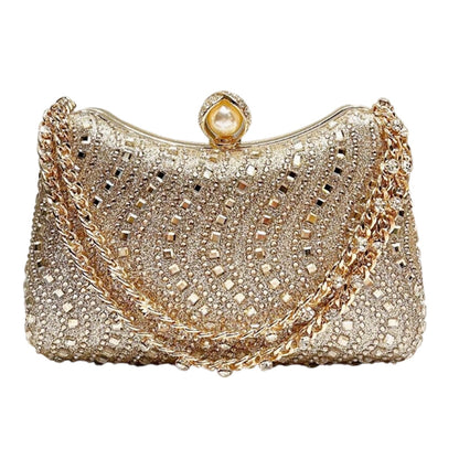 🎀🎁Elegant aftonväska med pärlspänne