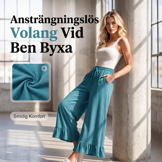 😍✨ Lösa byxor med volangkant — bekväma, med fickor, finns i 6 färger ❤️