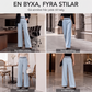 Eleganta högmidjade kostymbyxor för kvinnor