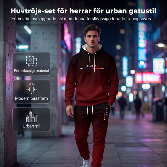 📢📢50 % rabatt!!!🎉🔥 Set med hoodie och byxor — Med känguruficka och dragsko i midjan. Perfekt för gymmet och på stan!
