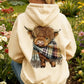 🐮Söt Highland Cow Mysig Fleecefodrad Huvtröja