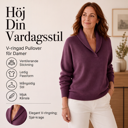 Damtröja med sjalkrage, pullover