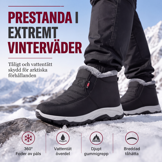 Vintervarma slip-on snöstövlar för män