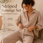 🔥 50% RABATT! ✨Women's Casual Striped Two-Piece Set – Elegant komfort som passar hela dagen 🌿