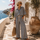 🔥 50% RABATT! ✨Women's Casual Striped Two-Piece Set – Elegant komfort som passar hela dagen 🌿