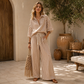🔥 50% RABATT! ✨Women's Casual Striped Two-Piece Set – Elegant komfort som passar hela dagen 🌿