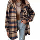🔥Vinterrea – 50 % rabatt🔥⏰Klassisk, mysig rutig damjacka med huva🧥
